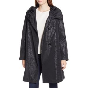 Gallery Black Leopard Print Raincoat